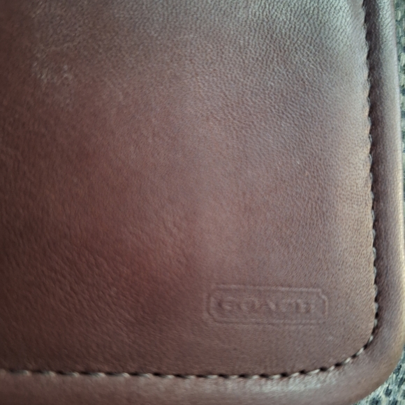 Vintage COACH MAHGONY Skinny Case Leather Striped Lining 7170 Pre Creed Bag - Picture 3 of 6